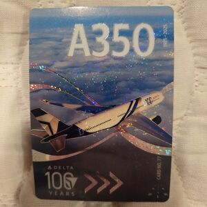 Delta 100 Years Anniversary A350 Trading Card Shinny Card No.77 Collectable